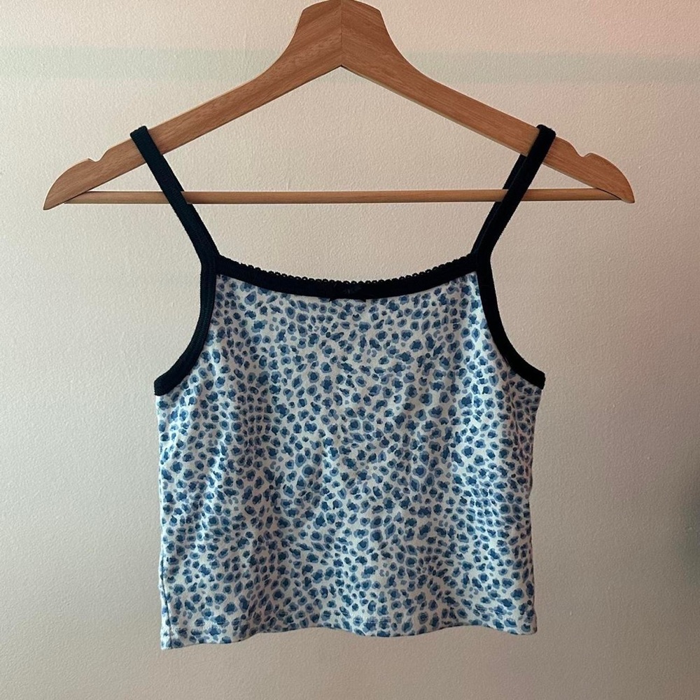 brandy melville blue animal print tank!